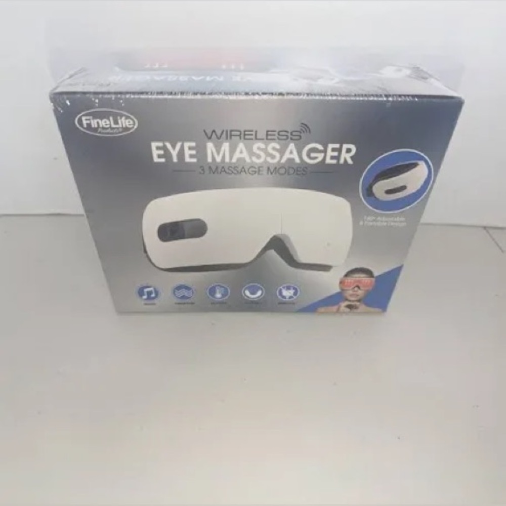 FineLife Wireless Eye Massager | Heated Vibration Eye Mask | Portable Device